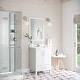 preview thumbnail 110 of 109, OVE Kansas Single Sink Bathroom Vanity, Dove White Engineered Stone Top