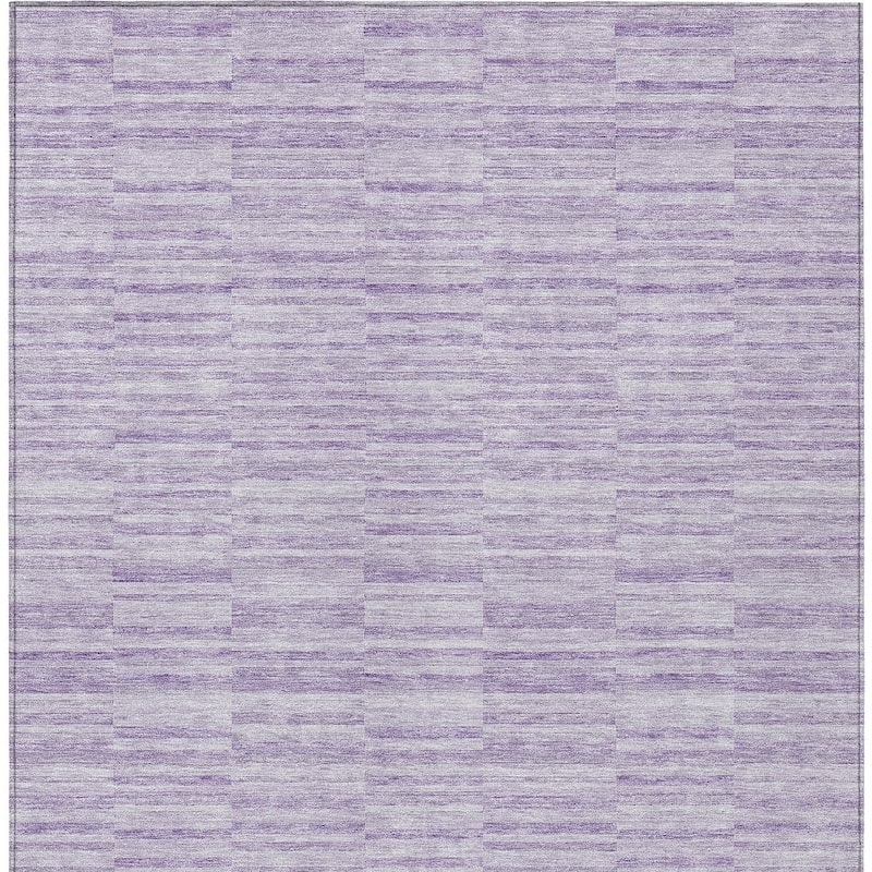 HomeRoots Striped Transitional Rectangle Outdoor Rug