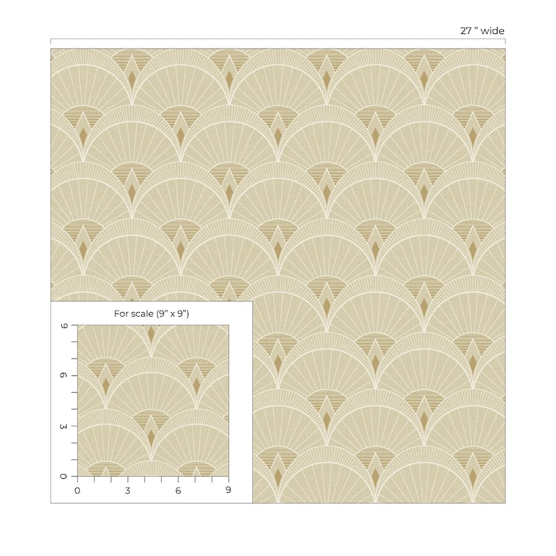 Seabrook Designs Chrysler Arches Nonwoven Unpasted Wallpaper