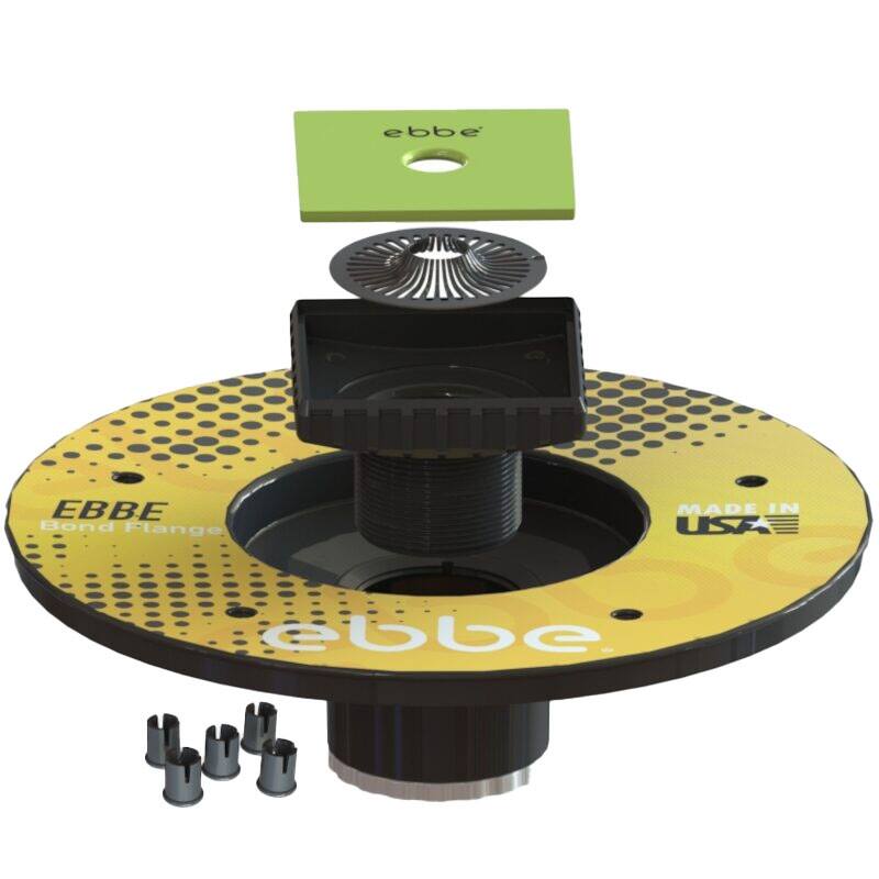 Ebbe America EBFB-PVC Ebbe Rough-In PVC Bond Flange Bundle - Natural