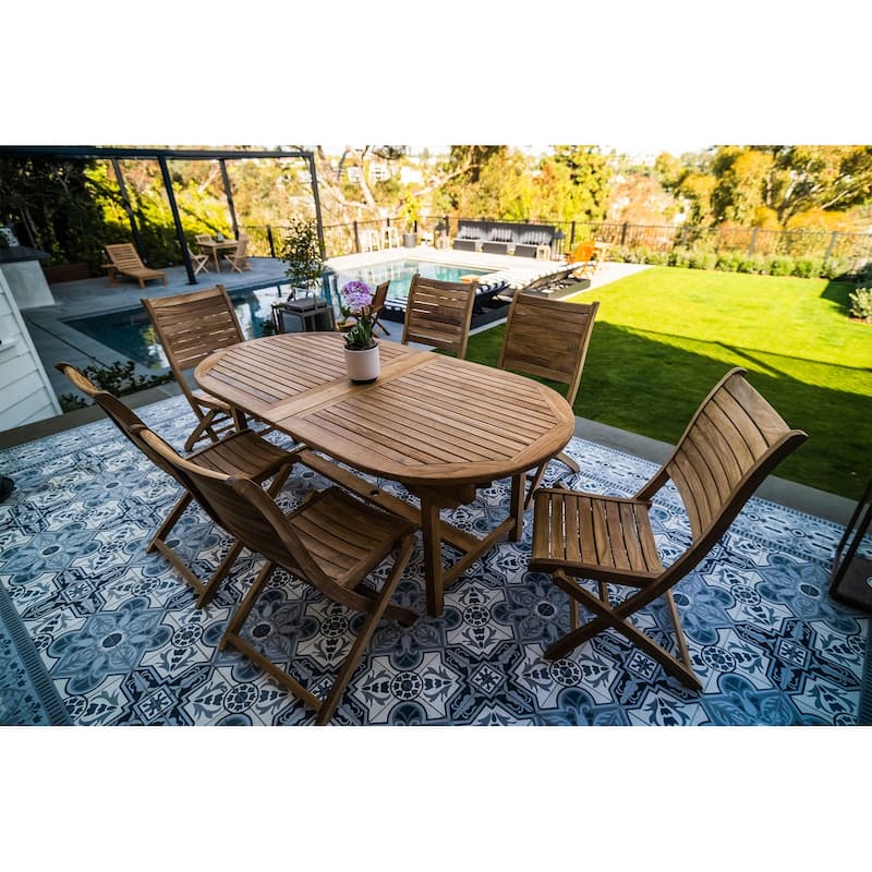 Nordic Style Natural Teak Folding Dining Chair