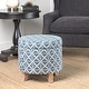 preview thumbnail 1 of 16, Carson Carrington Hnifsdalur Round Storage Ottoman Navy