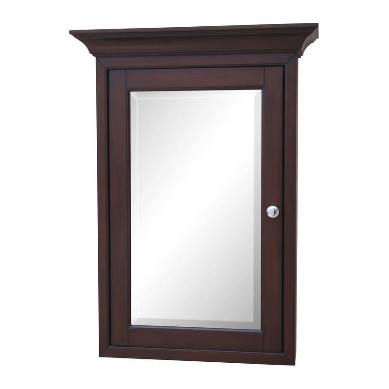 KitchenBathCollection Newport Wall-Mounted Medicine Cabinet - Chocolate
