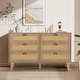 preview thumbnail 17 of 36, Rattan Drawer Accent Storage Cabinet for Living Room 6-Drawer Cabinet
