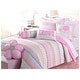preview thumbnail 7 of 6, Taylor & Olive Sunfish Pink Pastel Cotton Quilt Bedding Set 6 Piece - Queen