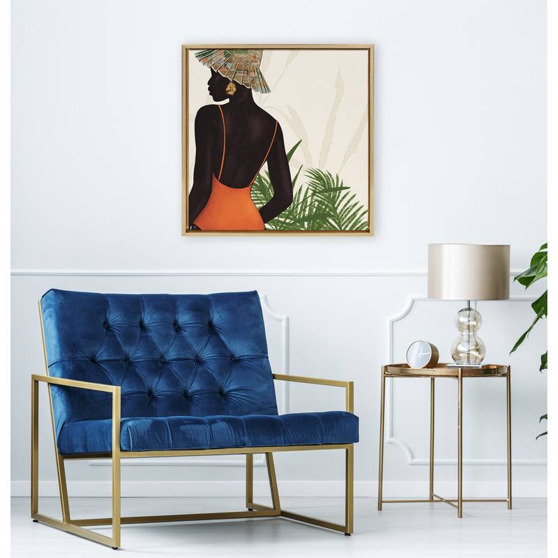 Kate and Laurel Sylvie So So Tropical Framed Canvas by Mary Joak