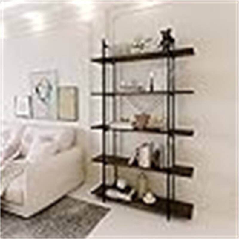 5 Tiers Bookshelf Organizer Industrial Shelf - 10.8"D x 31.5"W x 62"H