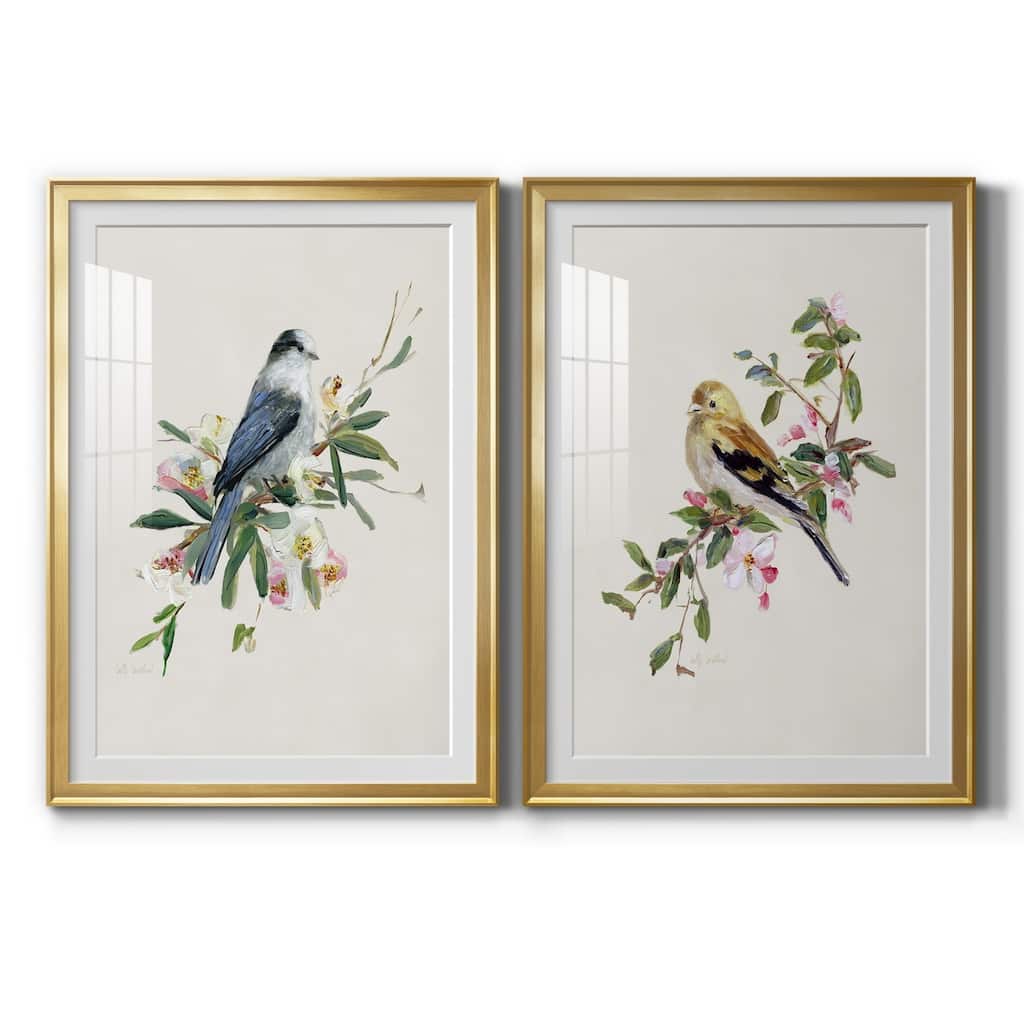 Spring Song Gray Jay Premium Framed Print - Ready to Hang