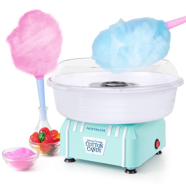 slide 1 of 7, Nostalgia PCM205AQ Hard & Sugar-Free Candy Cotton Candy Maker