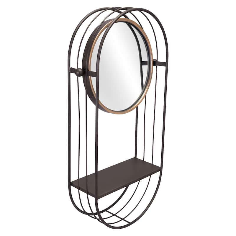 Grouse Bend Mirror Shelf Gray