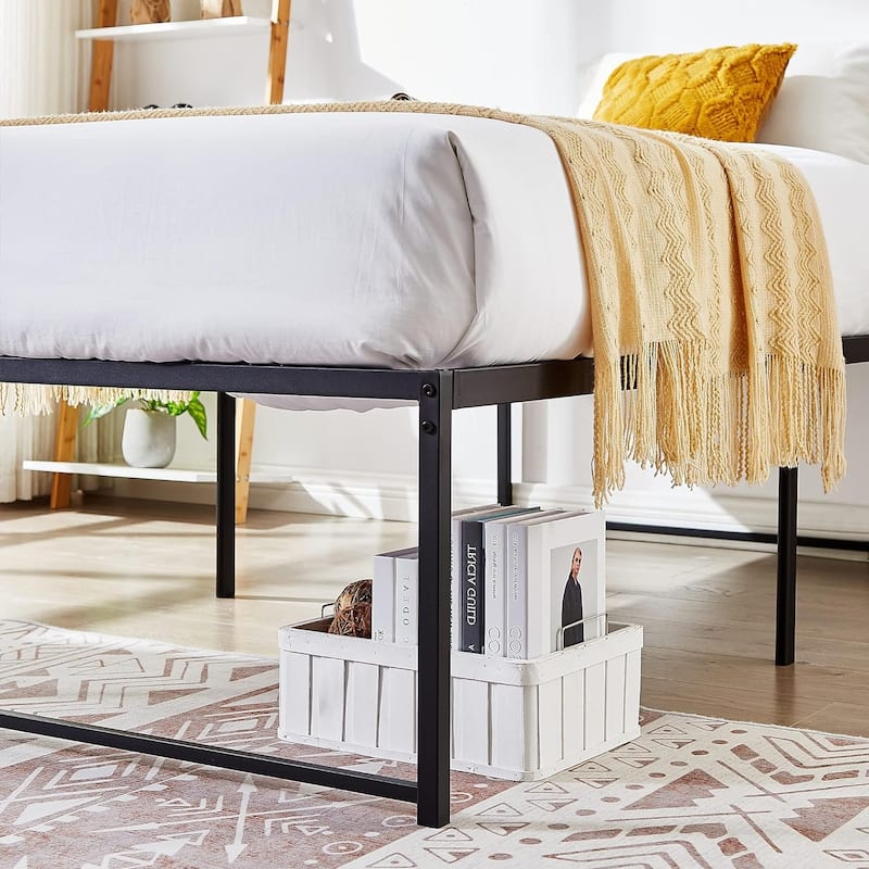 18 inch Bed Frames Heavy Duty Metal Twin/Full/Queen/King Size Platform BedFrame, No Box Spring Needed, Black Beds