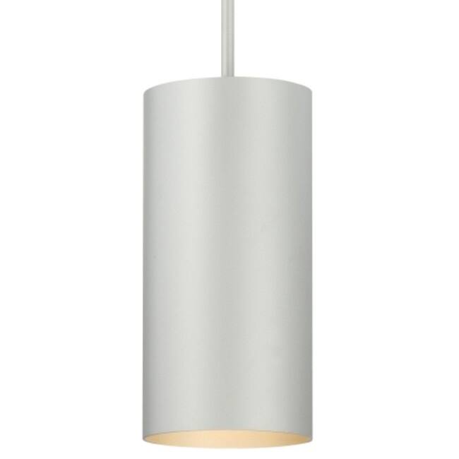 Volume Lighting Single Light 6" Wide LED Outdoor Mini Pendant - Silver Gray