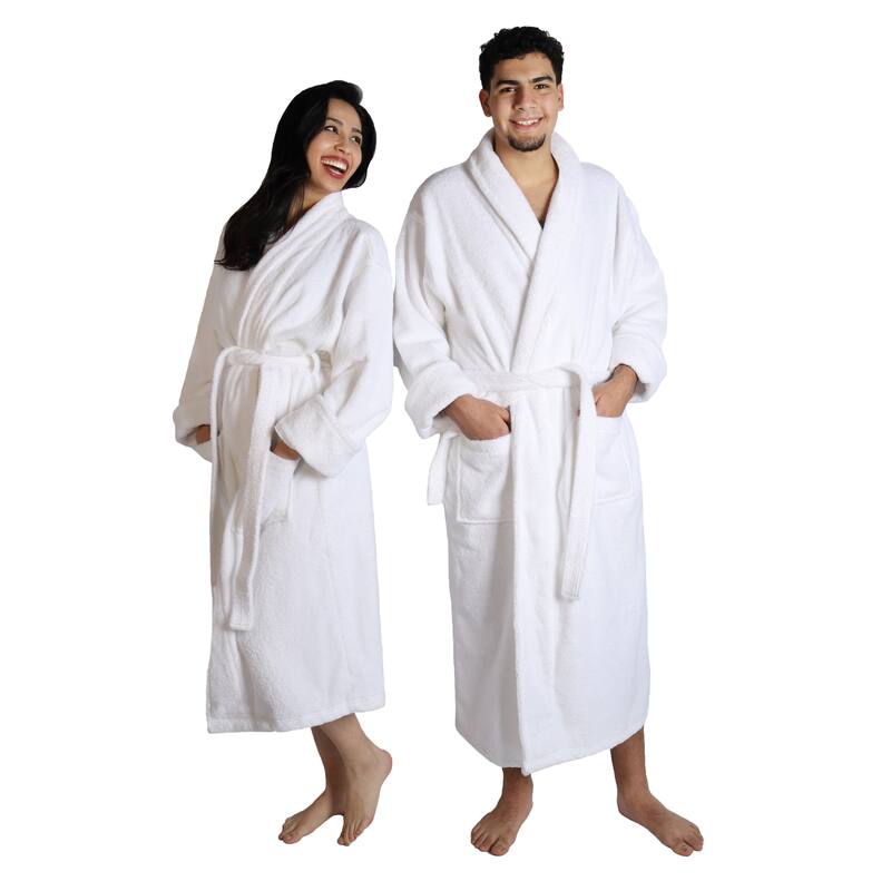 Superior Unisex Turkish Cotton Ultra-Soft Absorbent Long Bathrobe