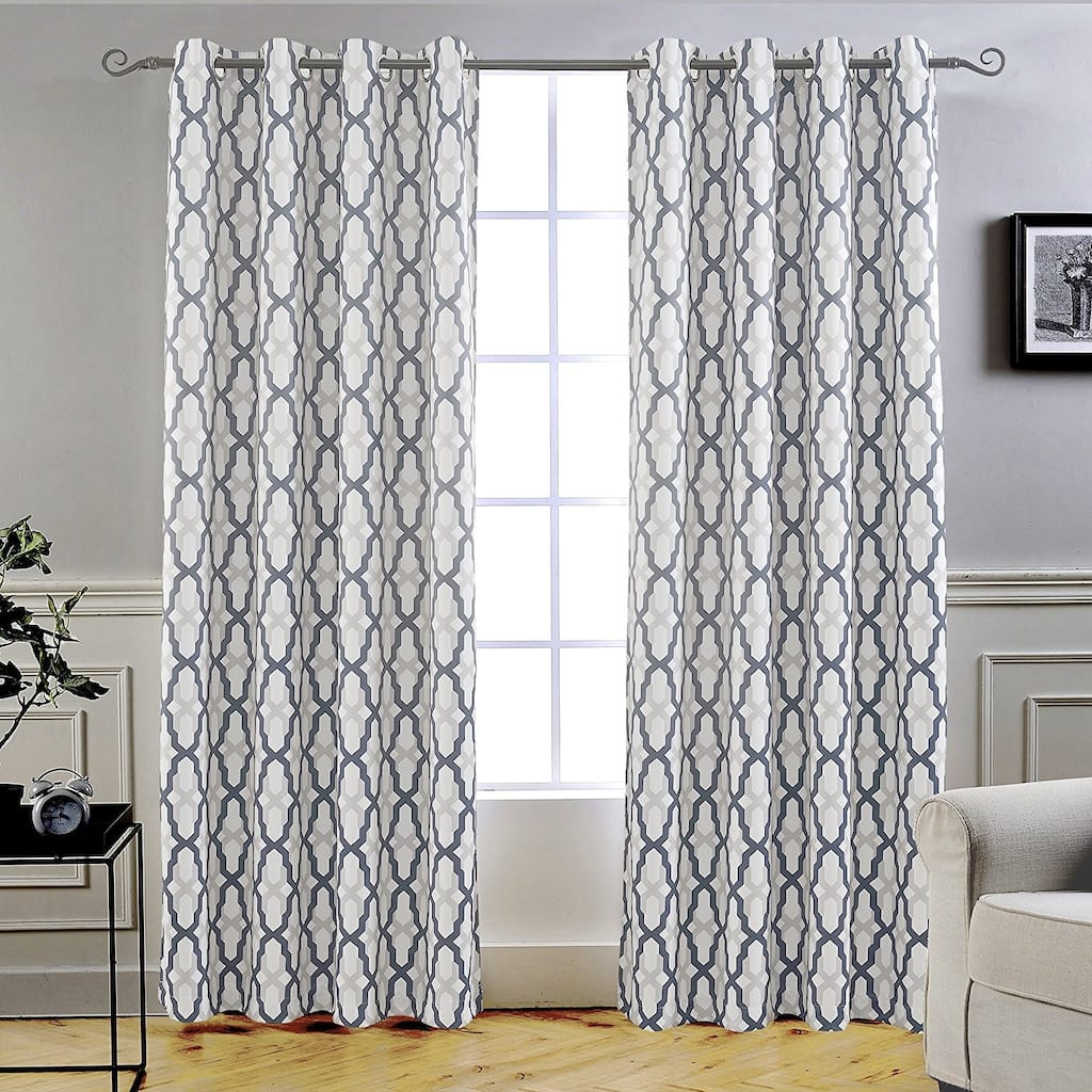 DriftAway Mason/Geo Thermal Insulated Blackout Grommet Window Curtain Panel