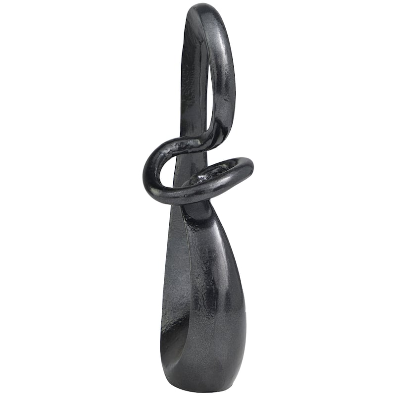 Classy Aluminum Metal Swirl Abstract Sculpture - Dark Gray or Gold