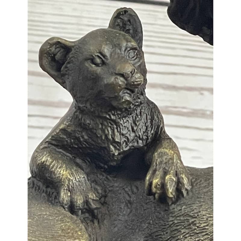 African Lion Family Wild Life Bronze Sculpture Indoor Outdoor Home Decor By Barye