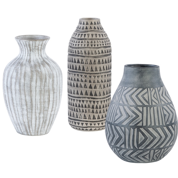 Uttermost Natchez Geometric Vases (Set of 3) - Overstock - 32195952