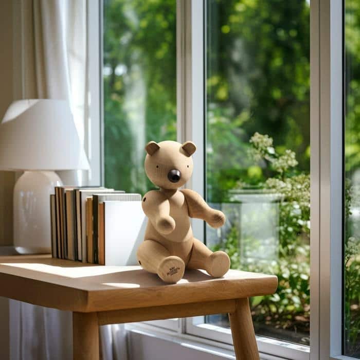 Kay Bojesen Bear, Oak/Maple, Large - H: 15.7"