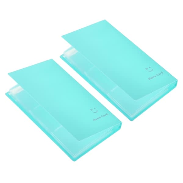 2Pcs Plastic Business Card Holder Binder Book Photocard Organizer Bed
