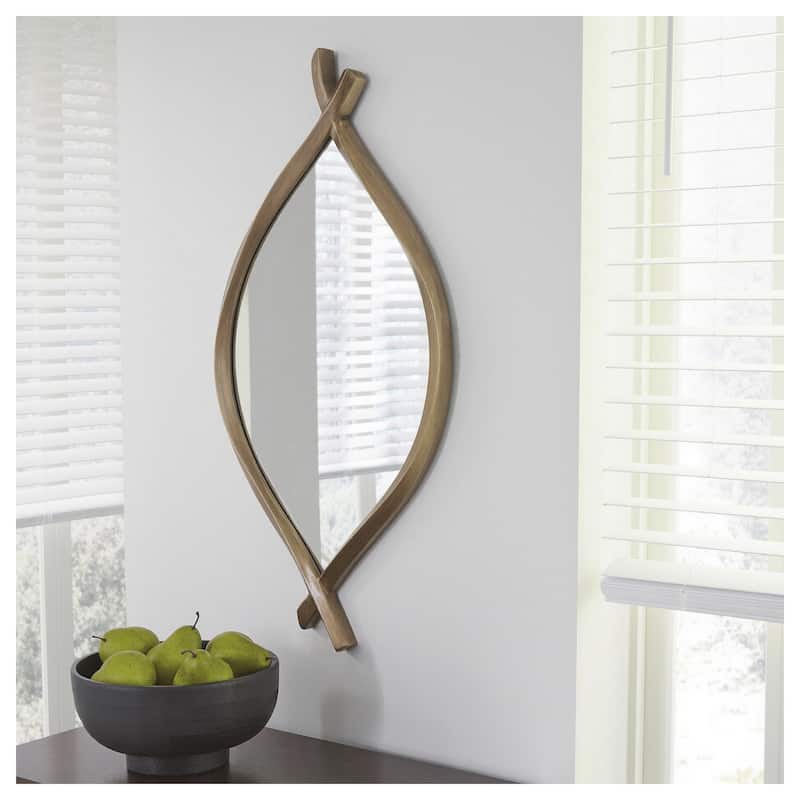 Signature Design by Ashley Bartner Gold Accent Mirror - 18.11" W x 1.25" D x 36.02" H - Gold - 18.11" W x 1.25" D x 36.02" H