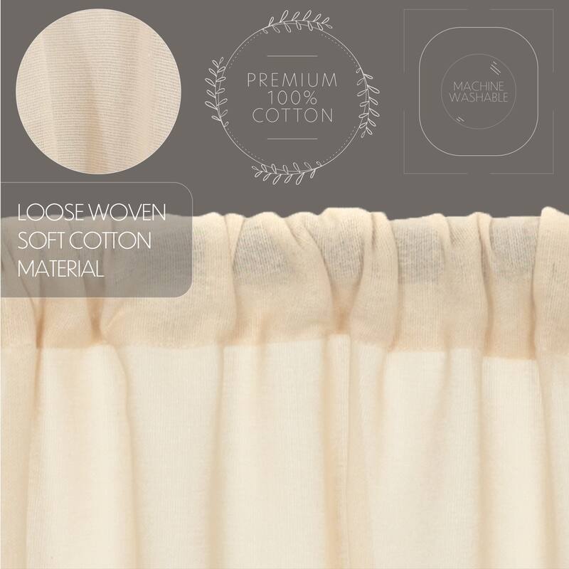 Tobacco Cloth Fringed Valance