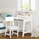 preview thumbnail 2 of 5, COSTARS Kids Study Desk with Storage Bins Activity Table and Chair Set, White