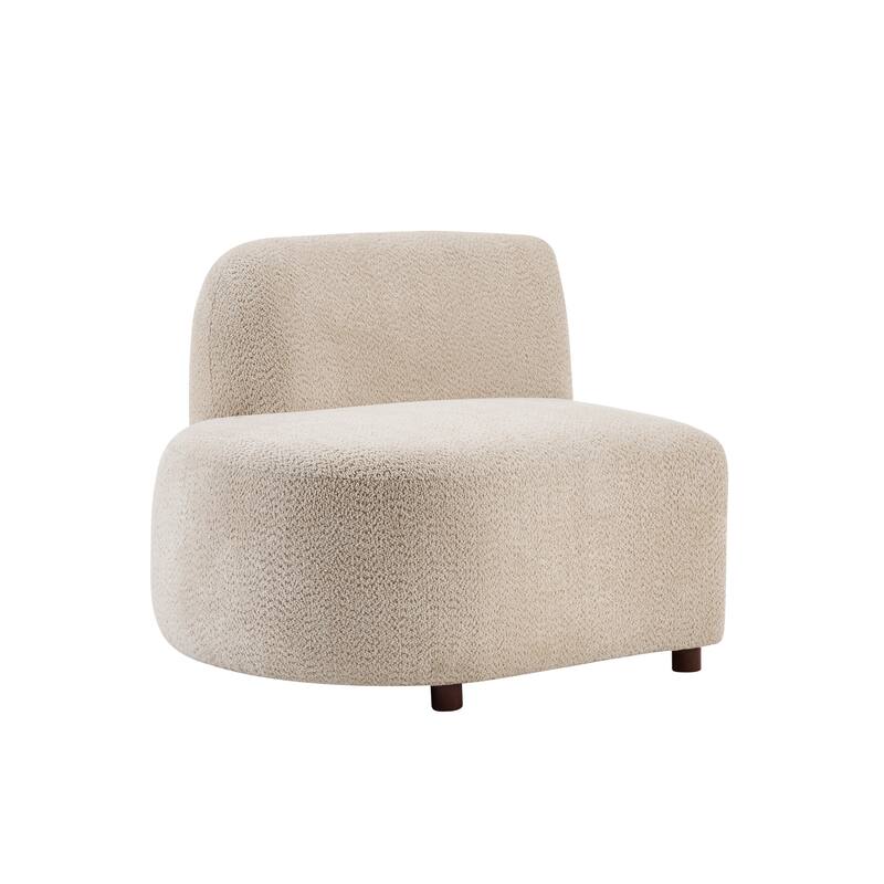 Christopher Knight Home - 110-Inch Cloud Moderne Upholstered Curved Modular Sectional Sofa Boucle Armless