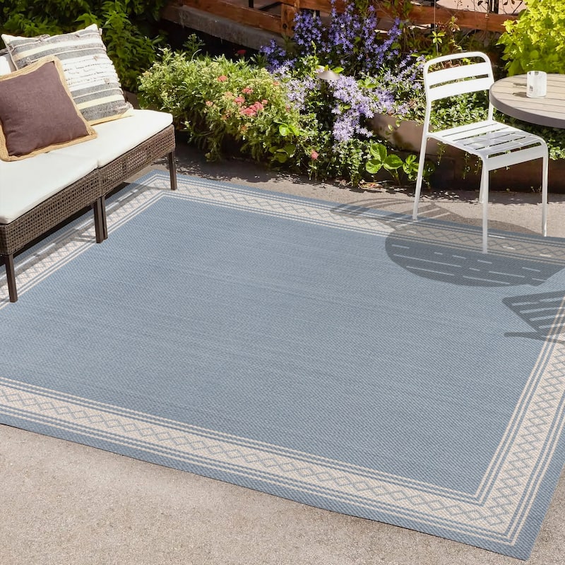 JONATHAN Y Havana Classic Diamond Border Indoor/Outdoor Area Rug