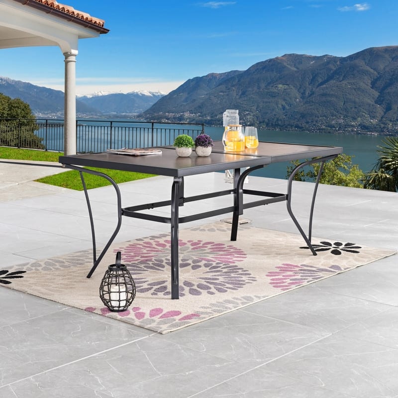 Patio Festival 63" Outdoor Metal Dining Table