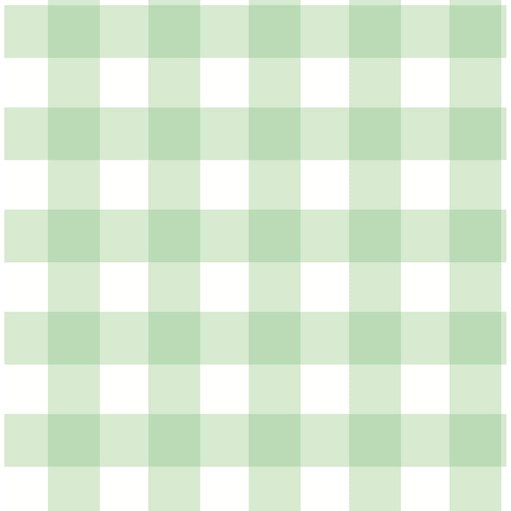 Fine Decor Patrice Light Green Gingham Wallpaper - N/A