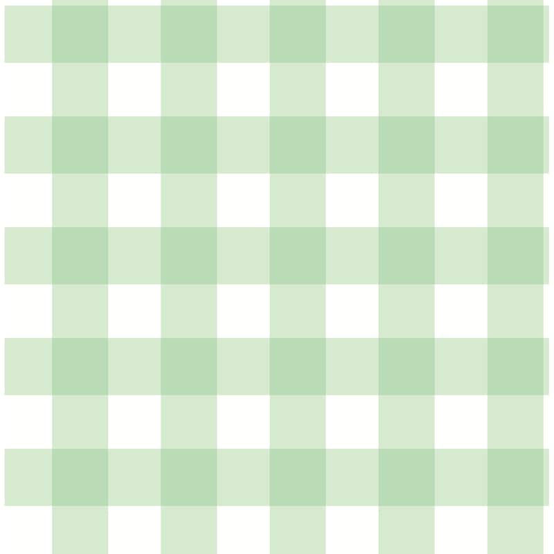 Fine Decor Patrice Light Green Gingham Wallpaper - N/A