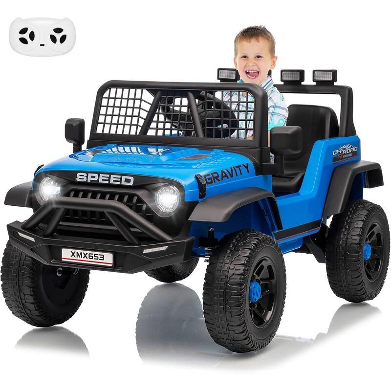 Electric Vehicles 12V Ride on Car for 3+ Kids Best Gift - Blue
