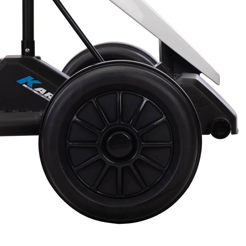 Cool Go-Kart Toy for Kids with Music, Black White Outdoor Exclusive Go-Kart for Kids with Protective Gear, 12V Ride on Car