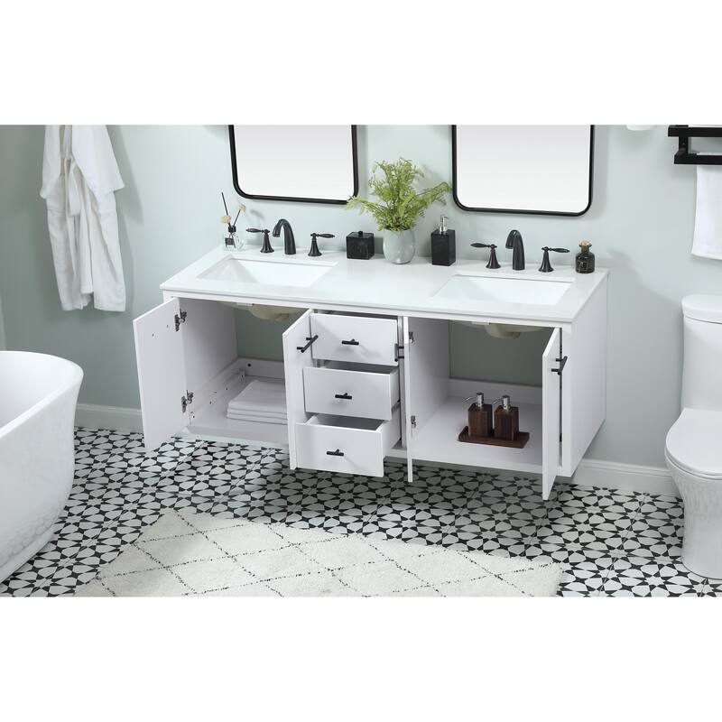 Fern 60 Inch Double Bathroom Vanity