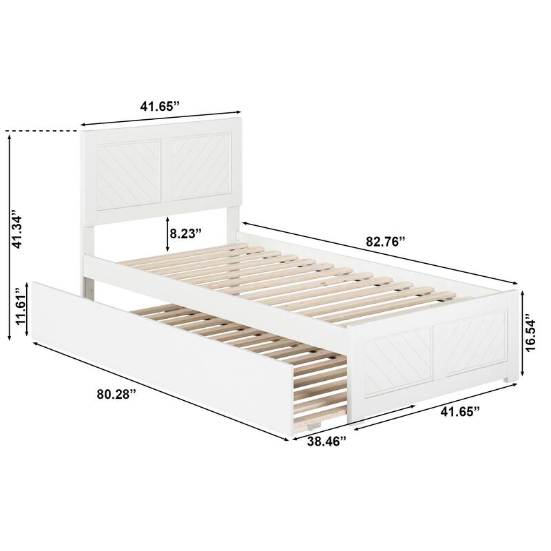 AFI, Canyon Platform Bed with Matching Footboard & Trundle