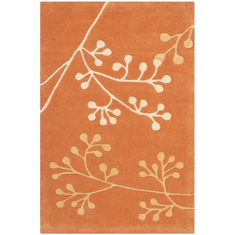 SAFAVIEH Handmade Soho Jesenia Vine N.Z. Wool Rug - 2' x 3' - Rust