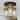 Modern 3-Light Black Gold Glass Cluster Semi Flush Mount Ceiling Light with Pull String - 11" D x 9.5" H
