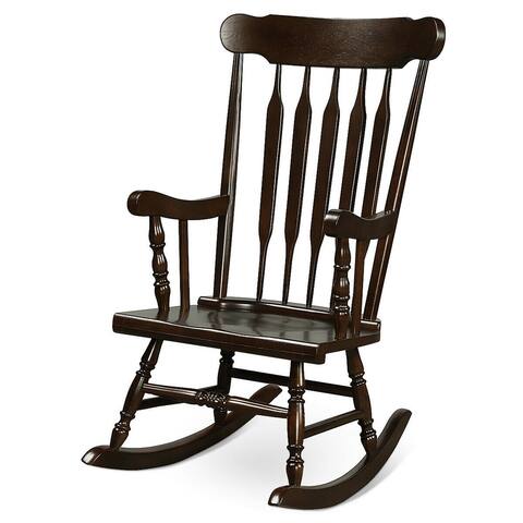 Gymax Wooden Rocking Chair Single Rocker Indoor Garden Patio Yard - See details