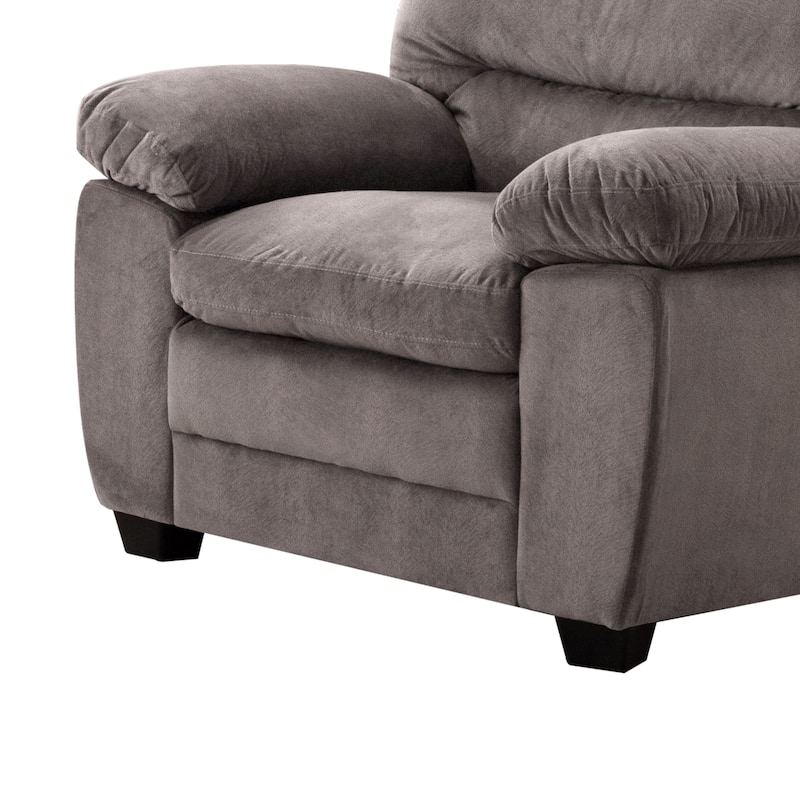 Andres Contemporary Plush Upholstered Living Room Reclining Chair