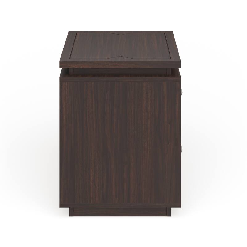 Tarris Contemporary Walnut 20-inch 2-Drawer Side Table by Furniture of America