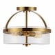 preview thumbnail 6 of 8, SAFAVIEH Lighting Nensor LED 2-light Flush Mount - 13" W x 13" L x 10" H