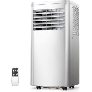 8,000 BTU Portable AC Unit, Remote Control, 3-in-1 Air Conditioner, Digital Display, 24Hrs Timer, White