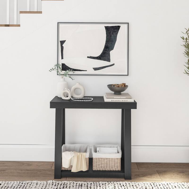 Plank and Beam Classic Console Table with Shelf - 36"