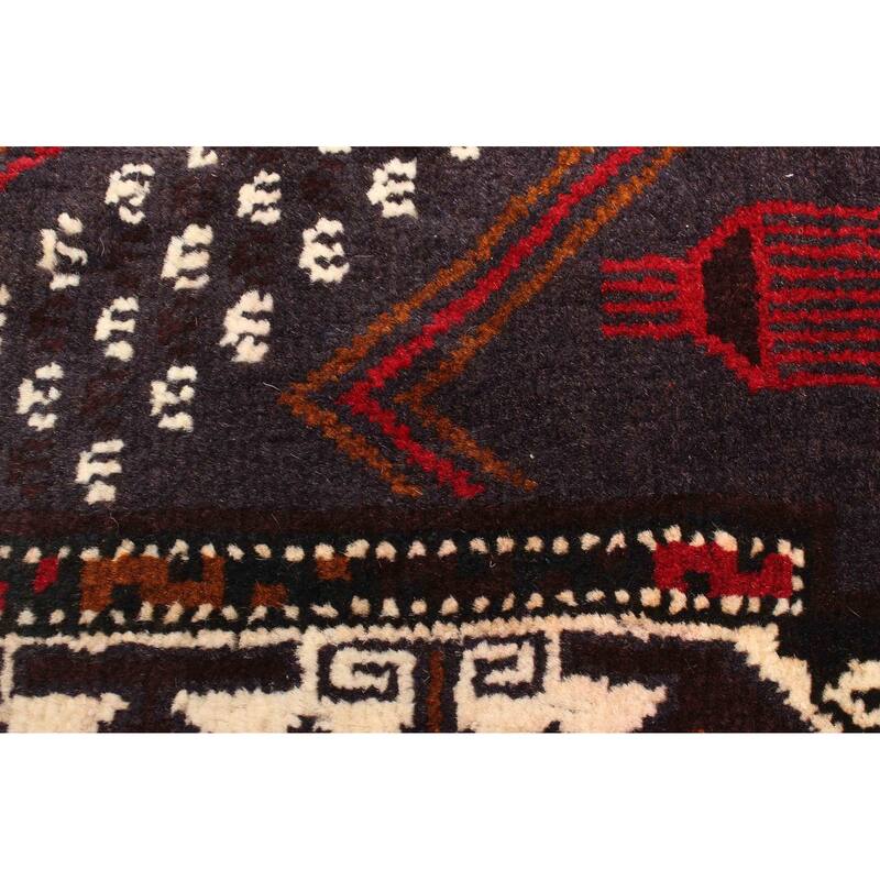 ECARPETGALLERY Hand-knotted Teimani Dark Grey Wool Rug - 2'8 x 4'8