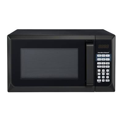 Stainless Steel 0.9 Cu. Ft. Black Microwave Oven