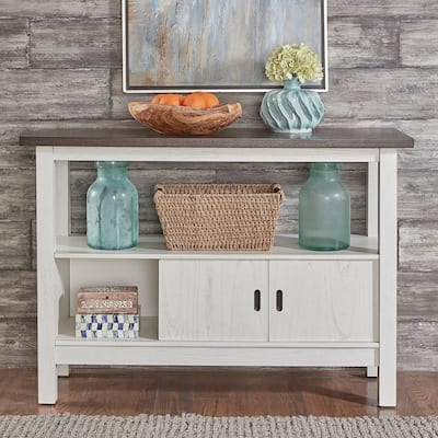 Brook Bay Textured White & Carbon Gray Sideboard