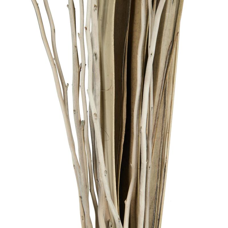 Dried Plant Tall Natural Foliage with White Stems - Blue - Roche River Decor - 12"W x 12"L x 50"H