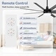 preview thumbnail 5 of 44, 65 Inch Black/White/Gold LED Ceiling Fan with Light Remote(8-Blade)