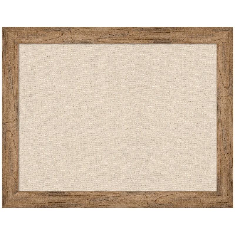 Kate and Laurel Pinboard Neutral Linen - 28x22 - Owl Brown Narrow