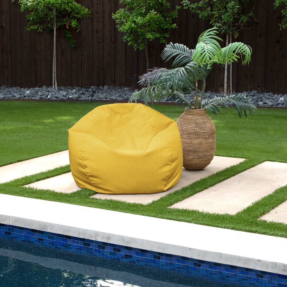 Sorra Home Sunbrella Outdoor Bean Bag - 30 in W x 30 in W x 20 in H